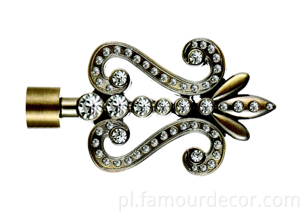 Algieria Head inkrustowana hurtowa pręt dhinestone kurtyn Algeria head inlaid rhinestone curtain rod wholesale